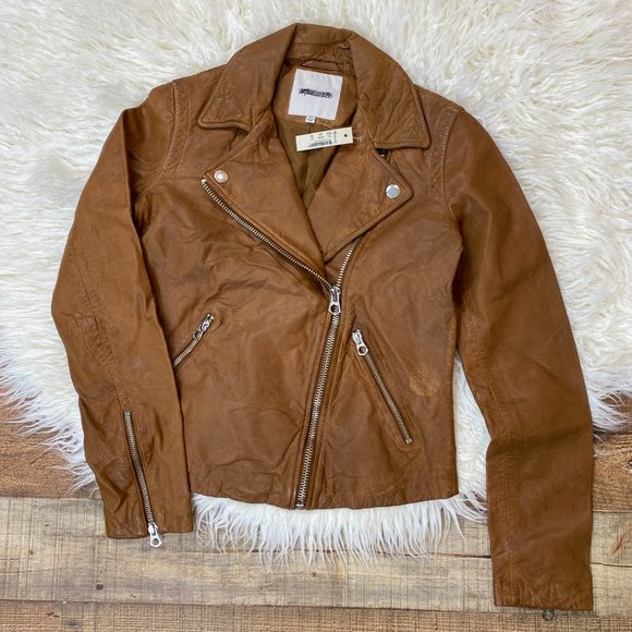 madewell washed leather jacket